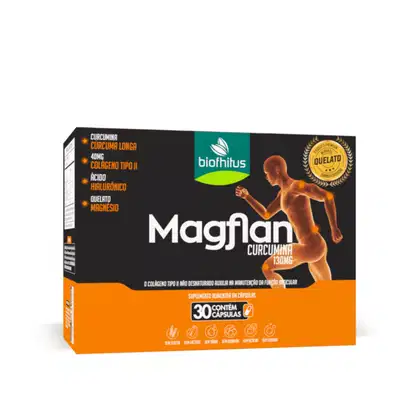 Suplemento Alimentar Biofhitus Magflan Curcumina, 30 cápsulas.