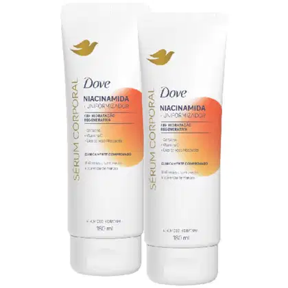 Kit Dove Niacinamida + Uniformizador: 2 Sérum Corporal Hidratante 180ml cada