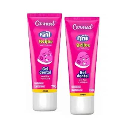 Imagem do produto Kit Carmed Fini Beijos Gel Dental (2 Unidades)