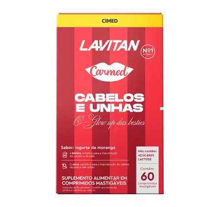 Imagem do produto Lavitan Carmed Cabelos & Unhas 60 Comprimidos – Cimed
