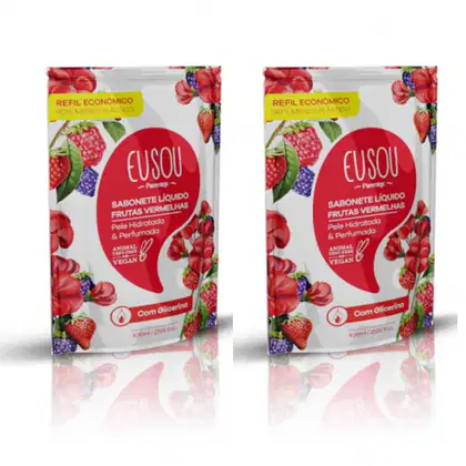 Imagem do produto Kit C2 Sabonete Líquido Eu Sou Frutas Vermelhas Refil 400ml