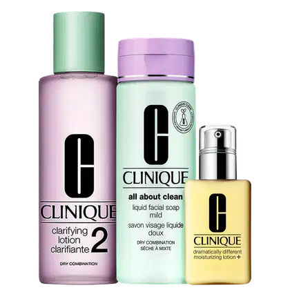 Imagem do produto Kit Clinique Sistema 3 Passos Pele 2 Extra (3 produtos)