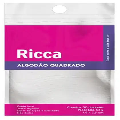 Imagem do produto Ricca - Algodao Quadrado 50 Und