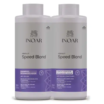 Imagem do produto Kit Inoar Absolut Speed Blond Shampoo e Condicionador (2 Produtos)