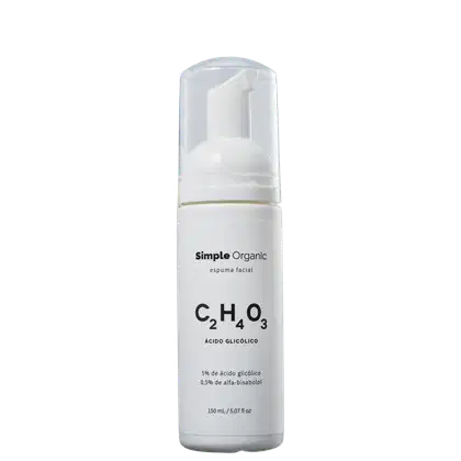 Imagem do produto Simple Organic Ácido Glicólico - Espuma de Limpeza Facial 150ml