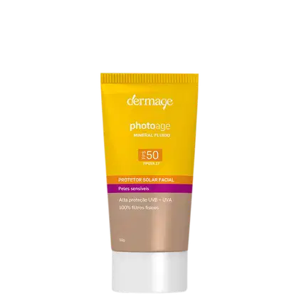 Imagem do produto Dermage Photoage Mineral Fluido FPS50 Cor Clara - Protetor Solar Facial com Cor 50g