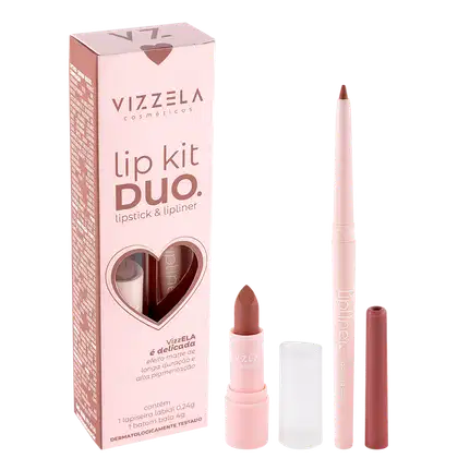 Imagem do produto Kit Vizzela Cosméticos Lip Kit Duo Delicada (2 Produtos)
