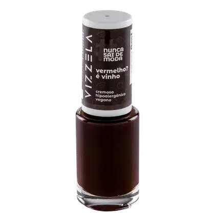 Imagem do produto Vizzela Cosméticos Nunca Sai de Moda Vermelho? É Vinho - Esmalte Cremoso 9ml