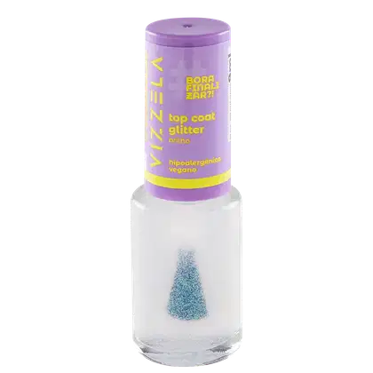 Imagem do produto Vizzela Cosméticos Bora Finalizar? Top Coat Glitter - Finalizador 9ml