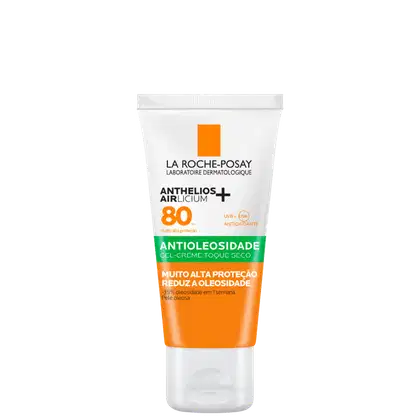 Embalagem do Protetor Solar Anthelios Airlicium FPS 80, da marca La Roche-Posay.