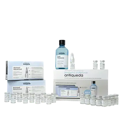 Imagem do produto L'Oréal Professionnel Aminexil Advanced + Shampoo Pure Resource - Ampolas 20x6ml e Shampoo 300ml