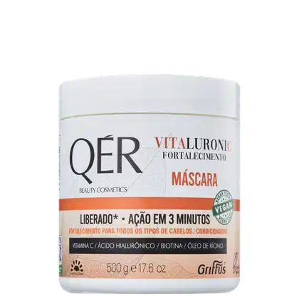 Imagem do produto Griffus QÉR Beauty Cosmetics Vitaluronic - Máscara Capilar 500g