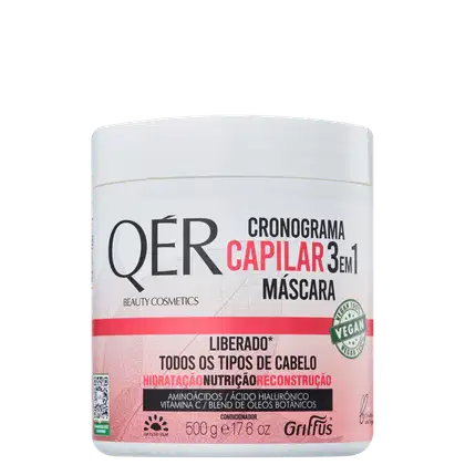 Imagem do produto Griffus QÉR Cronograma Capilar 3 em 1 - Máscara Capilar 500g