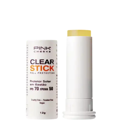 Imagem do produto Pink Cheeks Clear Stick FPS70 FPUVA50 - Protetor Solar em Bastão 12g