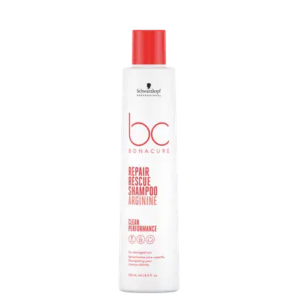 Frasco cilíndrico branco e vermelho.