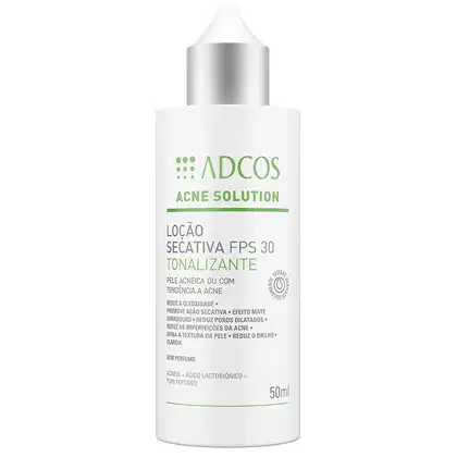 Imagem do produto Adcos Acne Solution FPS30 - Loção Secativa Tonalizante para Acne 50ml