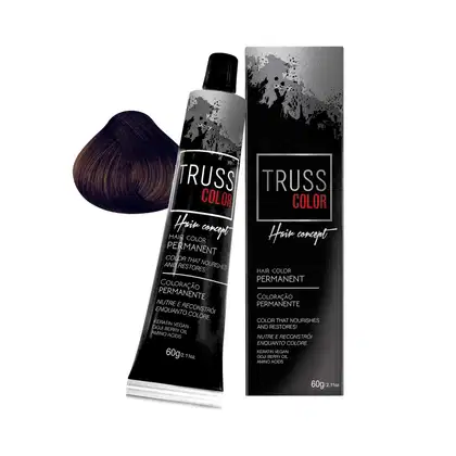 Imagem do produto Coloração Permanente Truss Color Louro Escuro Marrom 6.7 60g