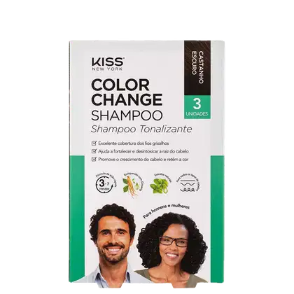 Imagem do produto Kit Kiss New York Color Change Castanho Escuro (3 Unidades)