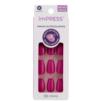 Imagem do produto Kiss New York imPRESS Média Bailarina Amethyst - Unhas Postiças Autocolantes (30 Unidades)