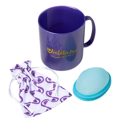 Imagem do produto Kit Violeta Cup Disco Menstrual Duo Azul Celeste (2 Produtos)