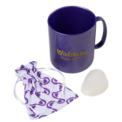 Imagem do produto Kit Violeta Cup Mini Disco Menstrual Duo Transparente (2 Produtos)