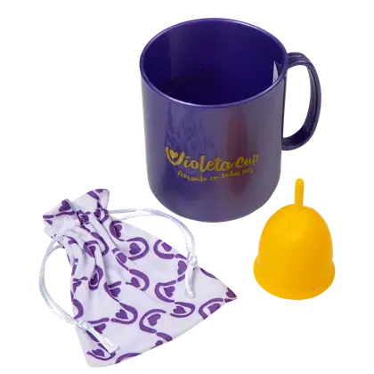 Imagem do produto Kit Violeta Cup Coletor Menstrual Amarelo Tipo A (2 Produtos)