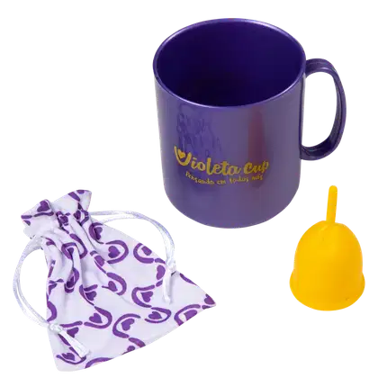 Imagem do produto Kit Violeta Cup Coletor Menstrual Amarelo Tipo B (2 Produtos)