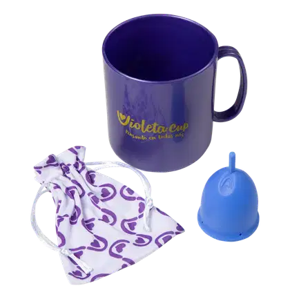 Imagem do produto Kit Violeta Cup Coletor Menstrual Azul Tipo A (2 Produtos)