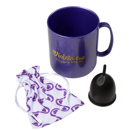 Imagem do produto Kit Violeta Cup Coletor Menstrual Preto Tipo A (2 Produtos)