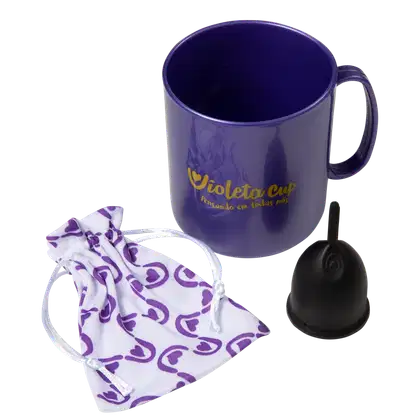 Imagem do produto Kit Violeta Cup Coletor Menstrual Preto Tipo B (2 Produtos)