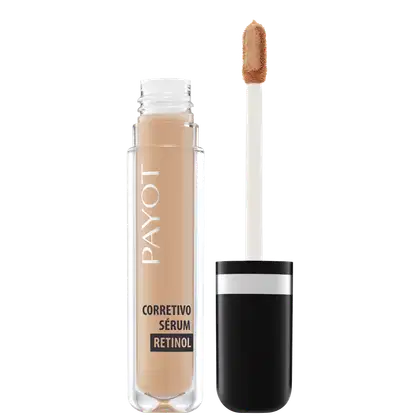 A imagem mostra o Corretivo Líquido Sérum Retinol 30 da marca Payot.