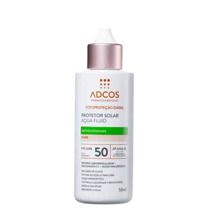 Imagem do produto Adcos Fotoproteção Diária Aqua Fluid FPS50 Nude - Protetor Solar Facial com Cor 50ml