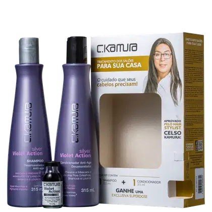 Imagem do produto Kit C.Kamura Silver Violet Action Matizadora Trio Treatment (3 Produtos)