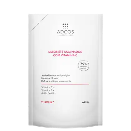 Imagem do produto Adcos Derma Complex Iluminador com Vitamina C Refil- Sabonete Facial 240ml