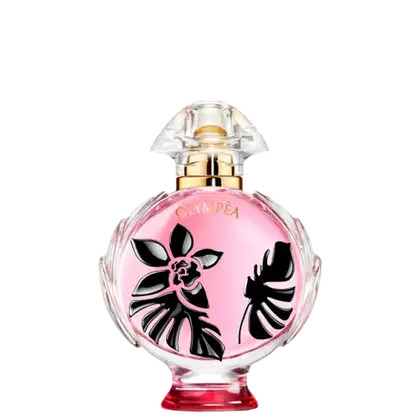Olympéa Flora é um perfume Rabanne feminino floral. Captura a essência da Deusa Amazônica moderna, aroma ideal para mulheres intensas.