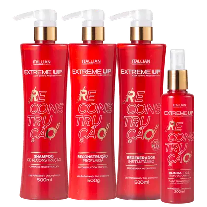 Imagem do produto Kit Itallian Hairtech Extreme Up Reconstrução Profissional (4 Produtos)
