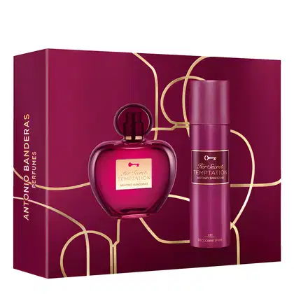 Imagem do produto Conjunto Her Secret Temptation Banderas Feminino - Eau de Toilette 80ml + Desodorante Spray 150ml