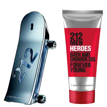Imagem do produto Conjunto 212 Heroes Men Carolina Herrera Masculino - Eau de Toilette 90ml + Gel de Banho 100ml