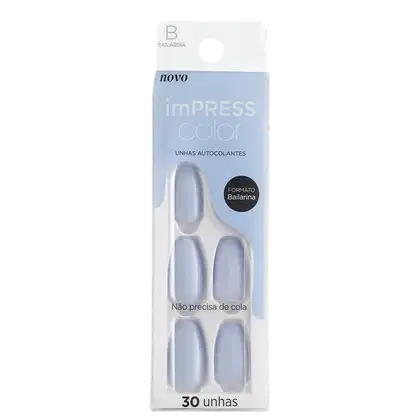 Imagem do produto Kiss New York Impress Color Bailarina Cloudless - Unhas Postiças Autocolantes (30 Unidades)