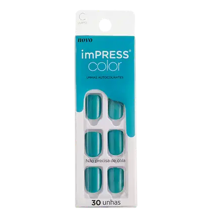 Imagem do produto Kiss New York imPRESS Color Curto Beach Waves - Unhas Postiças Autocolantes (30 Unidades)