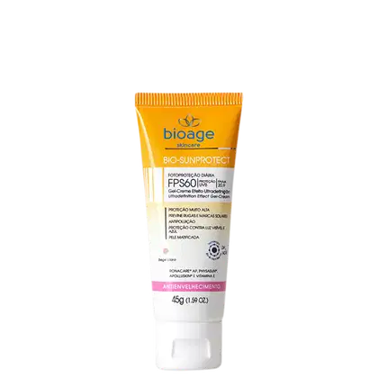 Imagem do produto Bioage Bio-SunProtect Antienvelhecimento FPS60 Bege Claro - Protetor Solar 45g