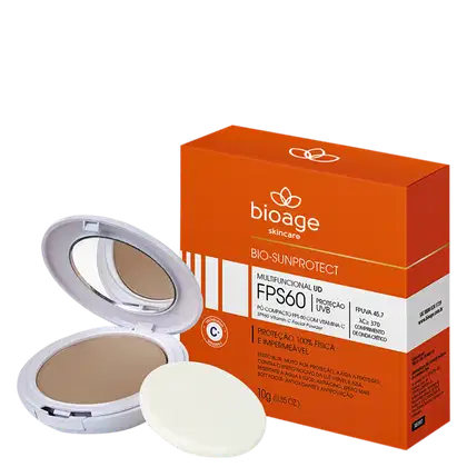 Imagem do produto Bioage Bio-SunProtect Vitamina C FPS 60 Translúcido - Pó Compacto 10g