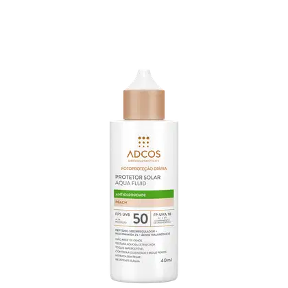 Imagem do produto Adcos Fotoproteção Diária Aqua Fluid FPS50 Peach - Protetor Solar Facial com Cor 40ml