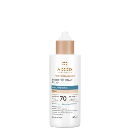 Imagem do produto Adcos Fotoproteção Diária Fluid Peach FPS70 - Protetor Solar Facial com Cor 40ml