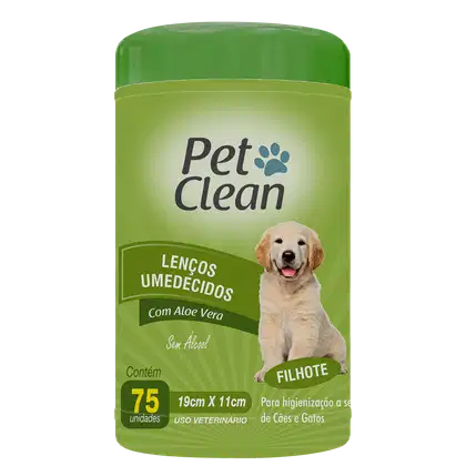Imagem do produto Pet Clean Filhotes - Lenços Umedecidos (75 Unidades)
