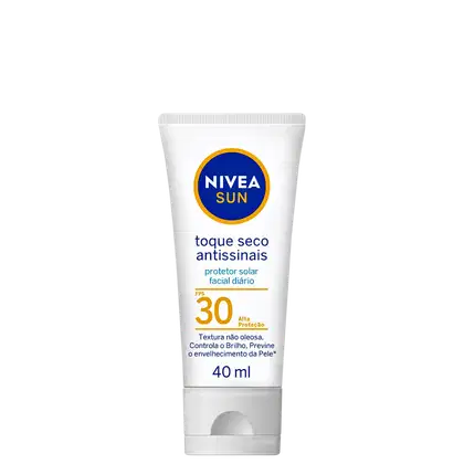 Imagem do produto NIVEA Sun Toque Seco Antissinais FPS 30 - Protetor Solar Facial 40ml