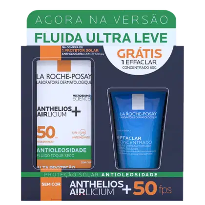 Imagem do produto Kit La Roche-Posay Anthelios Airlicium FPS50 & Effaclar Gel Concentrado (2 Produtos)
