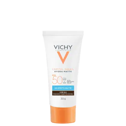 Imagem do produto Vichy Capital Soleil Hydra-Matte FPS 50 Cor 6.0 - Protetor Solar 30g