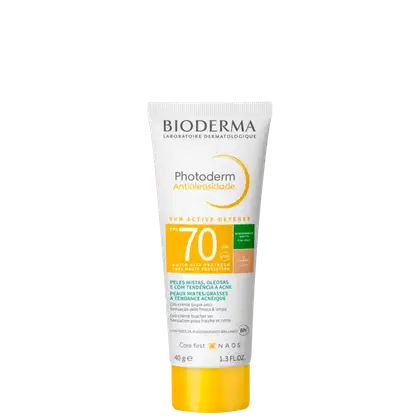Protetor Solar Facial com Cor Bioderma Photoderm Antioleosidade FPS 70 2  Claro de 40g