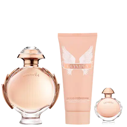 Imagem do produto Conjunto Olympéa Paco Rabanne Feminino - Eau de Parfum 80ml + Eau de Parfum 6ml + Loção Hidratante Corporal 100ml
